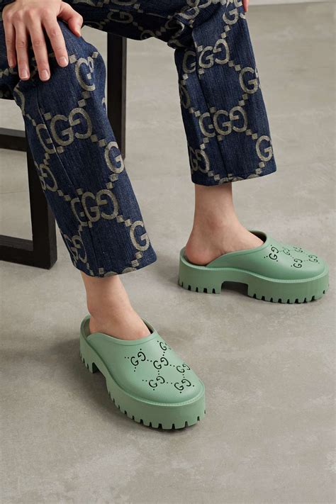 mule gucci womens shoes|gucci perforated mules.